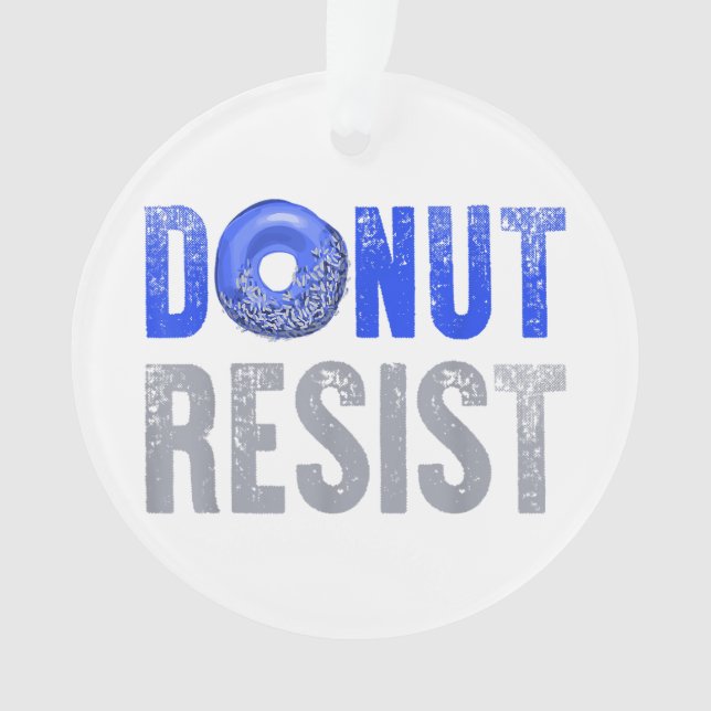 Police Officer Shirt Thin Blue Line Doughnut Resis Ornament (Front)