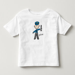 Police Officer Stick Figure Toddler T-Shirt