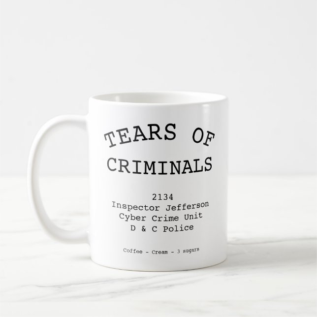 Police Officer Tears Of Criminals Any Rank Coffee Mug (Left)