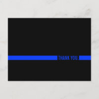 Police Officer Thank You postcard