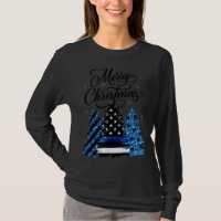 Police Officer Thin Blue Line Flag Christmas Tree