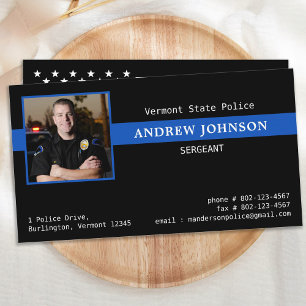 Police Officer Thin Blue Line Law Enforcement Business Card