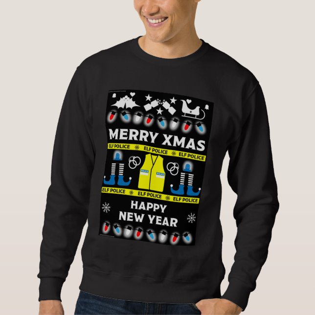 police officer ugly xmas sweater (Front)