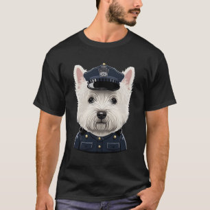 Police Officer Westie On Police West Highland Whit T-Shirt