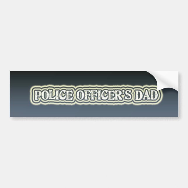 Police Officer's Dad Bumper Sticker (Front)