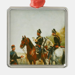 Police Officers on an Inspection Tour Metal Tree Decoration