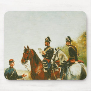 Police Officers on an Inspection Tour Mouse Mat