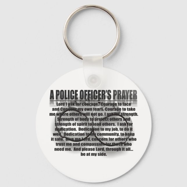 POLICE OFFICERS PRAYER KEY RING (Front)