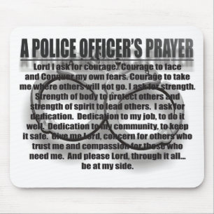 POLICE OFFICERS PRAYER MOUSE MAT