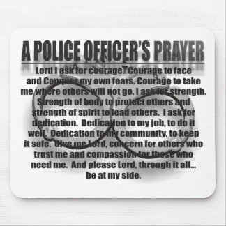 POLICE OFFICERS PRAYER MOUSE MAT