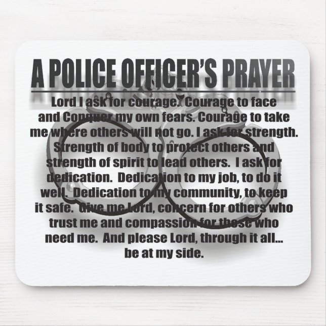 POLICE OFFICERS PRAYER MOUSE MAT (Front)