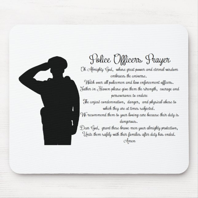 Police Officers Prayer Mouse Mat (Front)