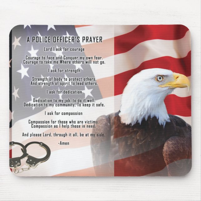 Police Officers Prayer Mouse Mat (Front)