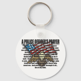 POLICE OFFICERS PRAYER WITH EAGLE KEY RING