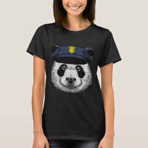 Police Panda Bear Police Hat Police Officer Anima T-Shirt