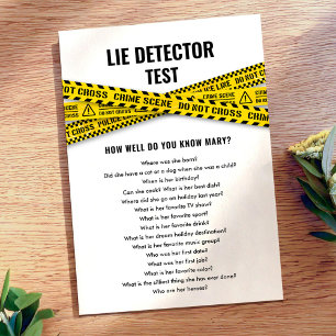 Police Party quiz with Crime Scene Tapes Invitation