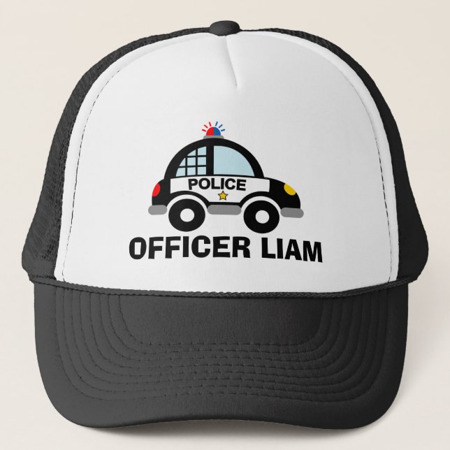 Police patrol car trucker hat for kids (Front)