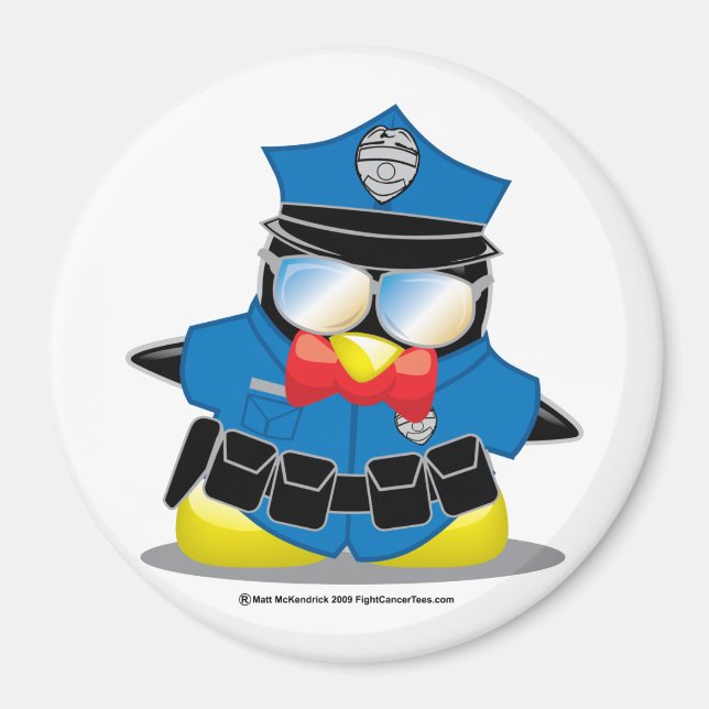 Police Penguin Magnet (Front)