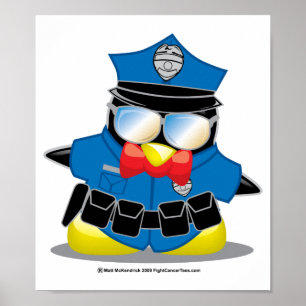 Police Penguin Poster