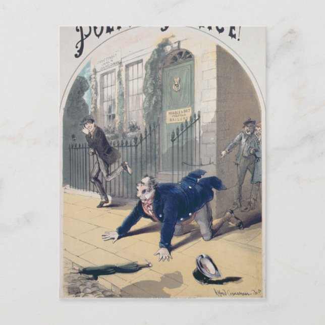 Police! Police! Song Book Cover, c.1865 Postcard (Front)