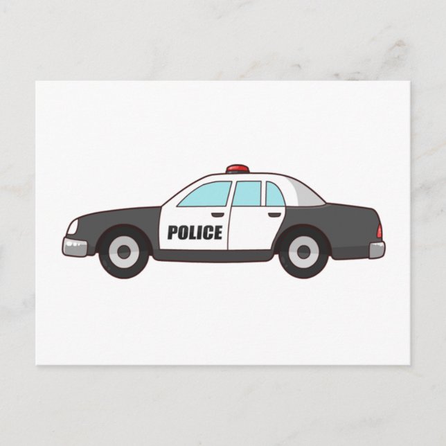 Police Policemen Patrol Car Protect  Serve City Postcard (Front)