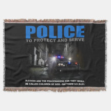 Police Protect And Serve Throw