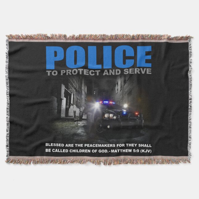 Police Protect And Serve Throw (Front)