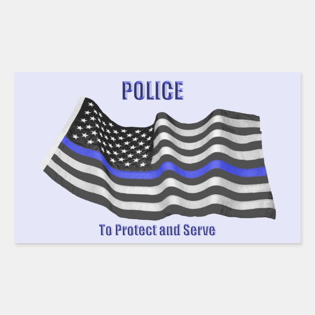 Police Rectangular Sticker (Front)