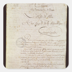 Police Report from the Attendant to Napoleon Square Sticker