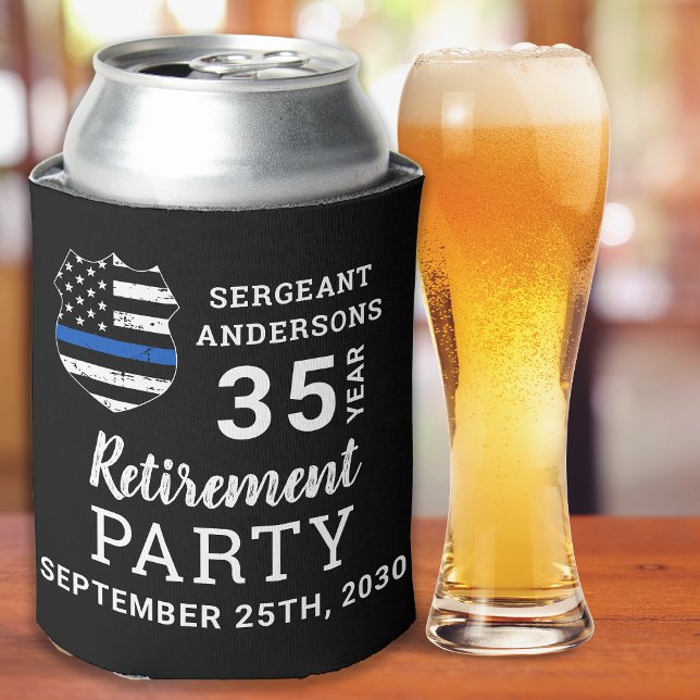 Police Retirement 10-7 Personalise Law Enforcement Can Cooler (Creator Uploaded)