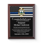 Police Retirement Department Logo Thin Blue Line 