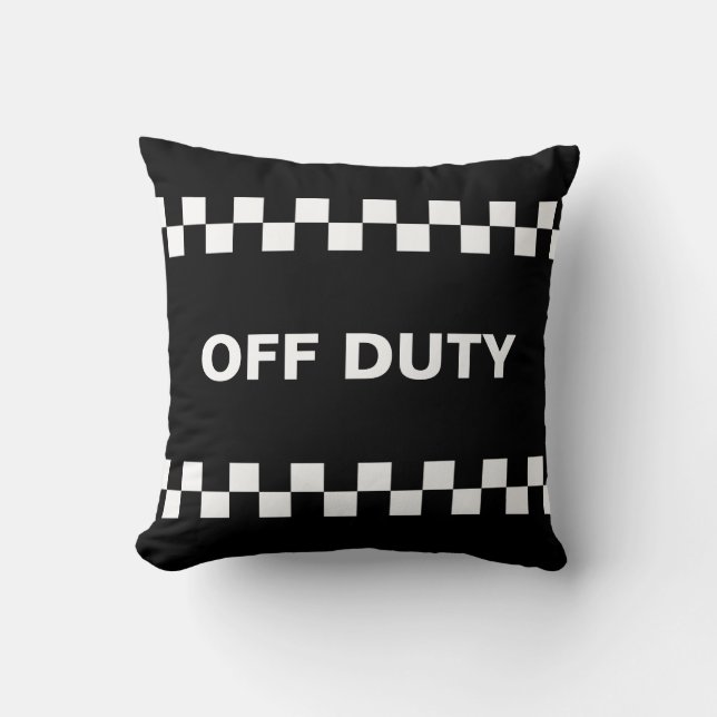 Police Retirement Gift Off Duty Police Officer Cushion (Front)