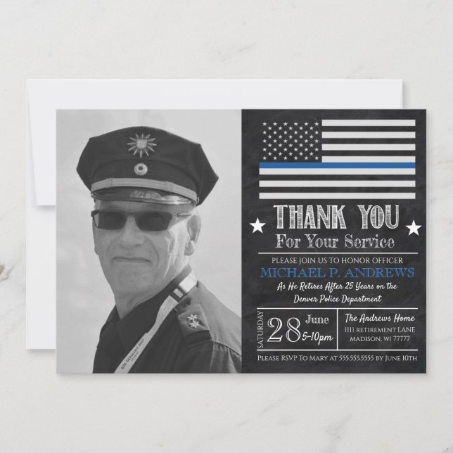 Police Retirement Invitation (Front)