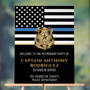 Police Retirement Law Enforcement Officer Welcome Acrylic Sign