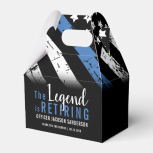 Police Retirement Party Blue Line Law Enforcement Favour Box