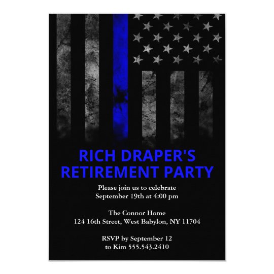 Police Retirement Party Invitation | Zazzle.co.uk