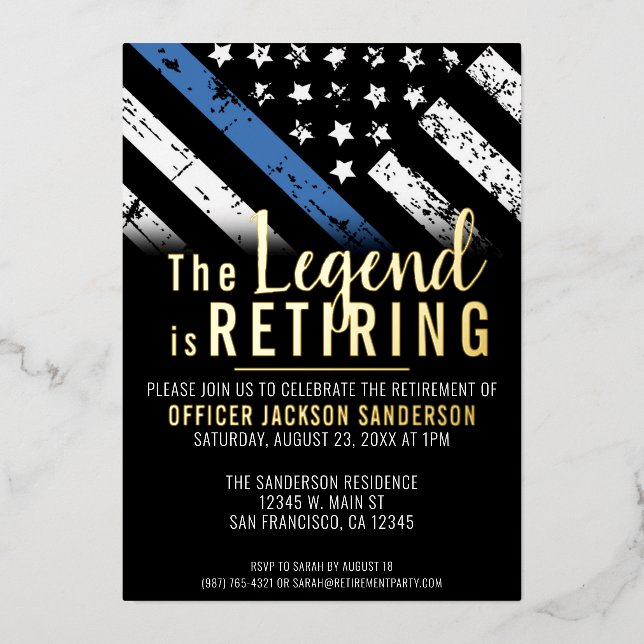 Police Retirement Party Law Enforcement Officer (Front)