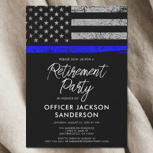 Police  Retirement Party Law Enforcement Officer Invitation