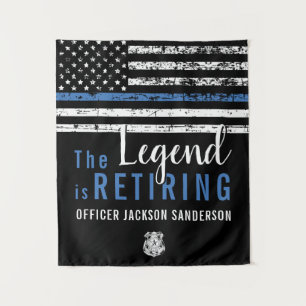 Police Retirement Party Law Enforcement Officer Tapestry