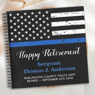 Police Retirement Party Personalised Guest Book