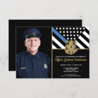 Police Retirement Thin Blue Line Flag Photo