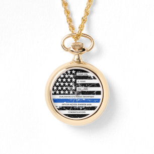 Police Retirement Thin Blue Line Years Of Service Watch