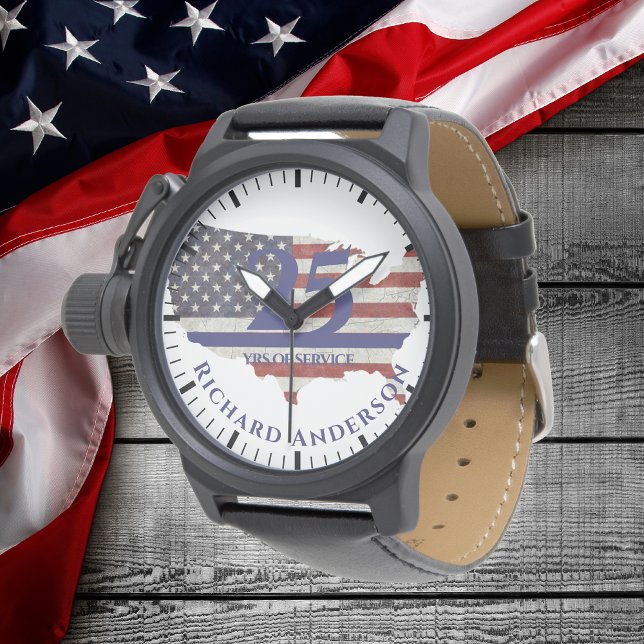 Police Retirement Watch Thin Blue Line US Flag (Creator Uploaded)