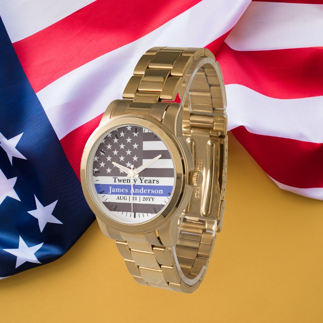 Police Retirement Watch Thin Blue Line US Flag (Creator Uploaded)