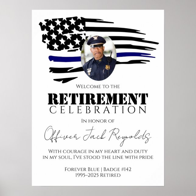 Police Retirement Welcome Poster (Front)
