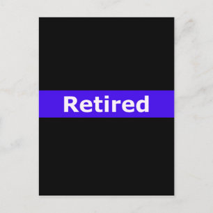 Police Retirted Thin Blue Line Postcard