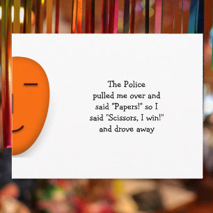 Police Rock Paper Scissors - Send a Smile Postcard