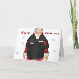 Police Santa Christmas Card