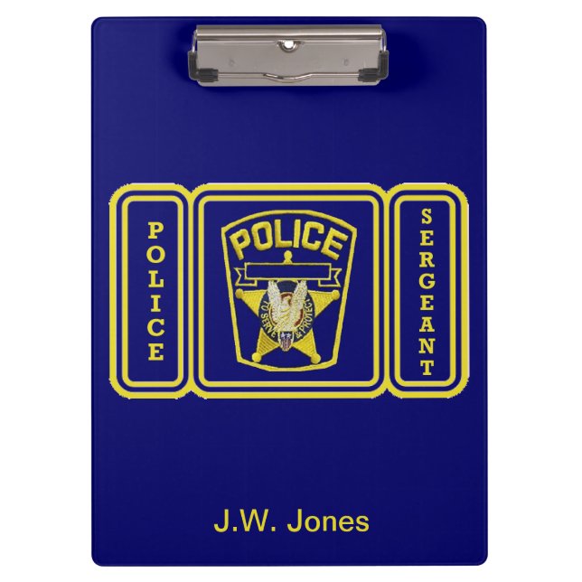 Police Sergeant Clipboard (Front)