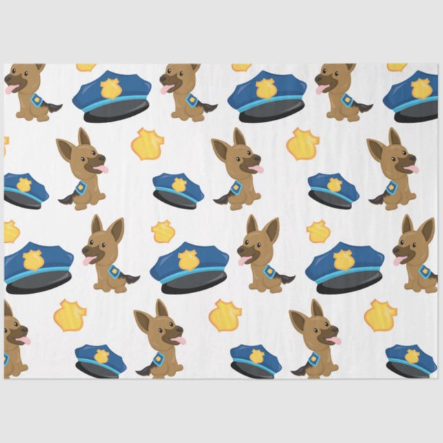 Police Series Design 6 Tissue Paper (Front)